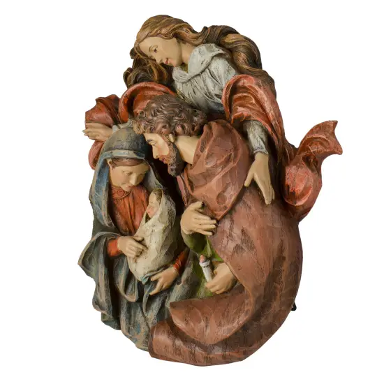 Roman 14" Brown Holy Family with Angel Christmas Wall Bust {3}