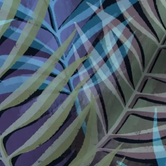 Various Fabrics by the Yard or Fat Quarter Jewel Tone Palm Tropical Foliage Rainforest Summer Purple Blue Green Large Scale Custom Printed Fabric by Spoonflower {7}