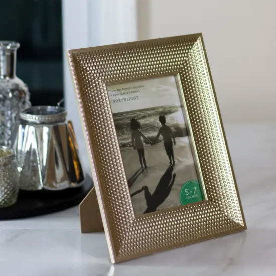 Northlight Honeycomb Rectangular Picture Frame - for a 5" x 7" Photo - Champagne Gold {3}