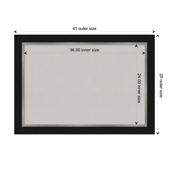 Eva Framed Corkboard, Grey Cork Eva Black Silver {3}