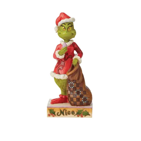 Department 56 Dept 56 Two Sided Naughty and Nice Grinch Christmas Figure Red {1}