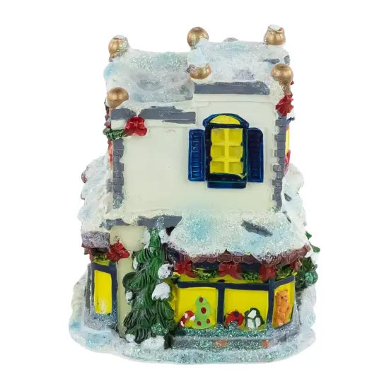 Northlight Glittered Snowy Toy Shop Christmas Village Building - 4" White {5}