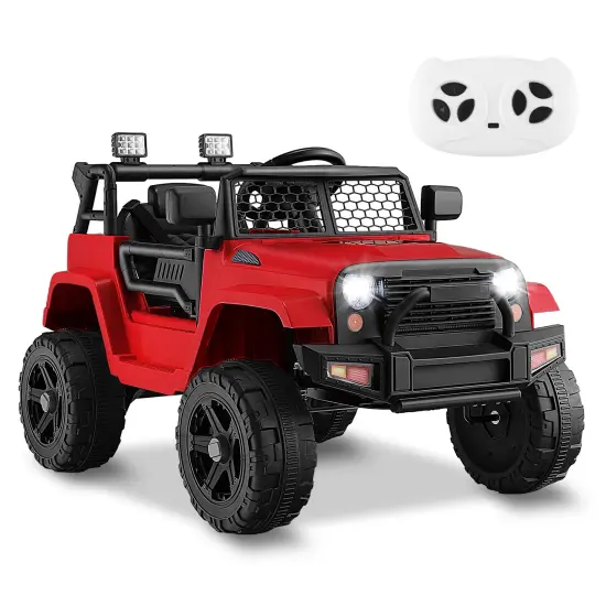 Kids Electric Ride-On Truck with Remote, Music and Safety Features Red {2}