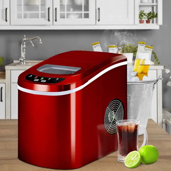 Costway Portable Compact Electric Ice Maker Machine Mini Cube 26lb/Day {9}