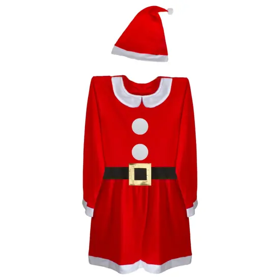 Northlight 41-Inch Red and White Women's Mrs. Claus Costume Set - Medium {3}