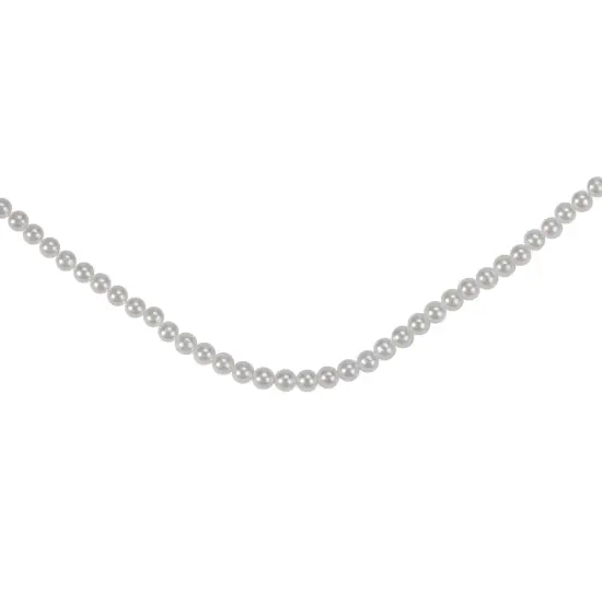 Northlight Shiny Pearl Beaded Christmas Garland - 15' x .25" - White - Unlit {1}