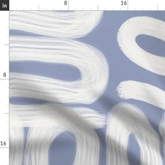 Various Fabrics by the Yard or Fat Quarter Soft Blue Squiggle Abstract Modern Design Large Scale Watercolor Paint Custom Printed Fabric by Spoonflower {2}