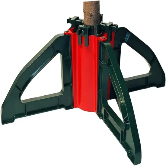 Northlight Christmas Tree Stand with Clamping System - For Real Live Trees Up To 10' Red {1}