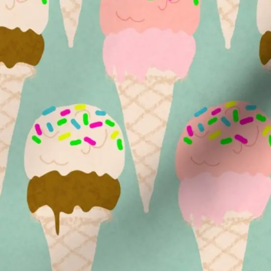 Various Fabrics by the Yard or Fat Quarter Whimsical Colorful Food Summer Sweets Custom Printed Fabric by Spoonflower {7}