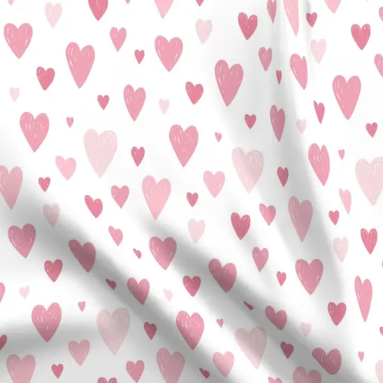 Various Fabrics by the Yard or Fat Quarter Love Heart Pink Pastel Custom Printed Fabric by Spoonflower {5}