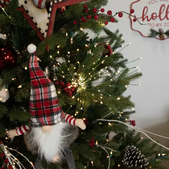 Northlight LED Lighted Firework Green Branch Christmas Decoration - Micro Fairy Warm White - 20" {3}