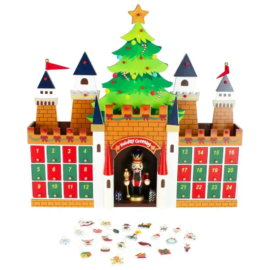 Northlight 20.5" Nutcracker Castle Christmas Advent Calendar Decoration Green {1}