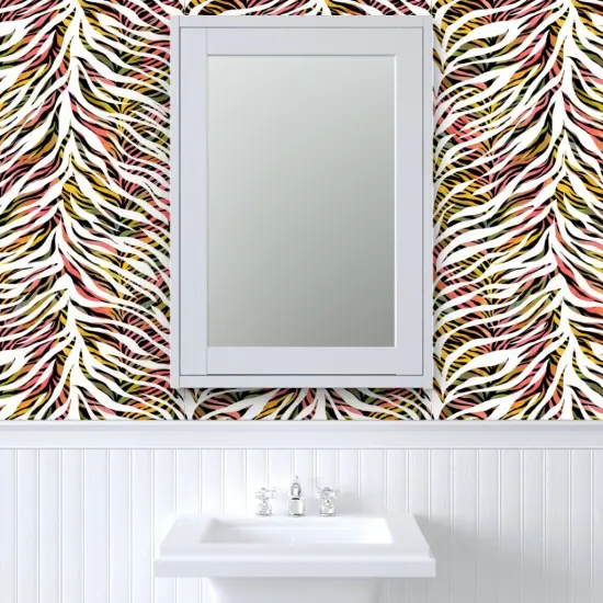 Pre-Pasted Wallpaper 2FT Wide Abstract Animal Print Safari Pop Art Custom Pre-pasted Wallpaper by Spoonflower {6}