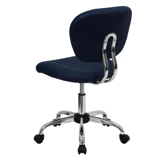 Emma and Oliver Mid-Back Mesh Padded Swivel Task Office Chair with Chrome Base White {9}