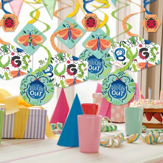 Big Dot of Happiness Buggin' Out - Bugs Birthday Party Hanging Decor - Party Decoration Swirls - Set of 40 {3}