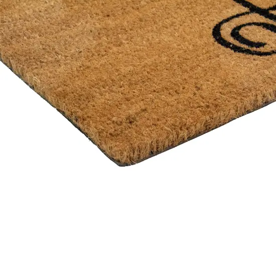Northlight Natural Coir Rectangular "Home Sweet Home" Doormat 18" x 30" Brown {6}