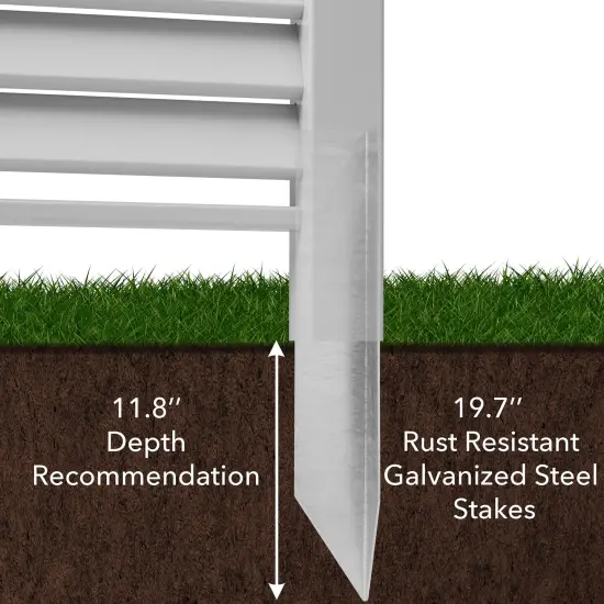 Casafield Privacy Screen - Outdoor Vinyl&nbsp;Fence Panel Enclosure for AC / Trash Bins / Pool Equipment {5}