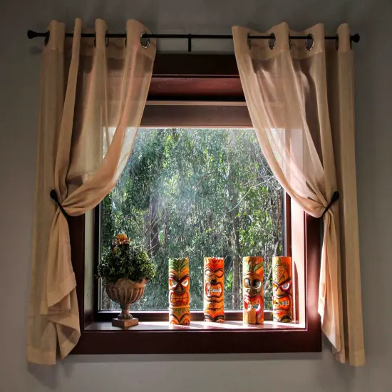 10 Piece Polynesian Party Hand Carved Island Style Wooden Tiki Masks 10 Inch {5}