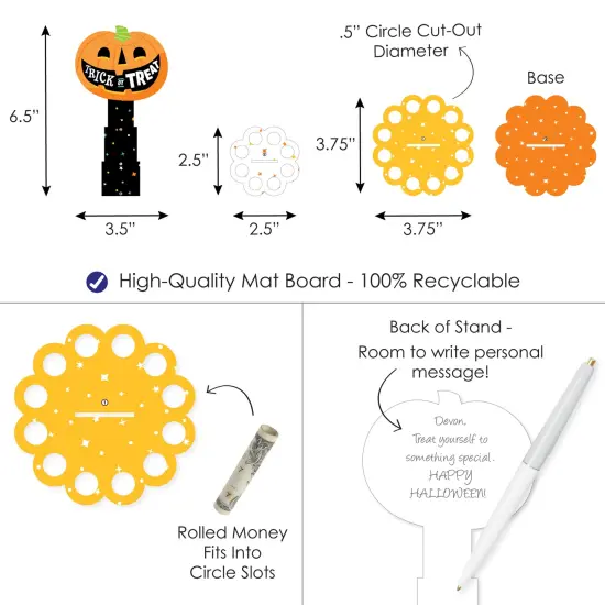 Big Dot of Happiness Jack-O'-Lantern Halloween - DIY Kids Halloween Party Money Holder Gift - Cash Cake {4}