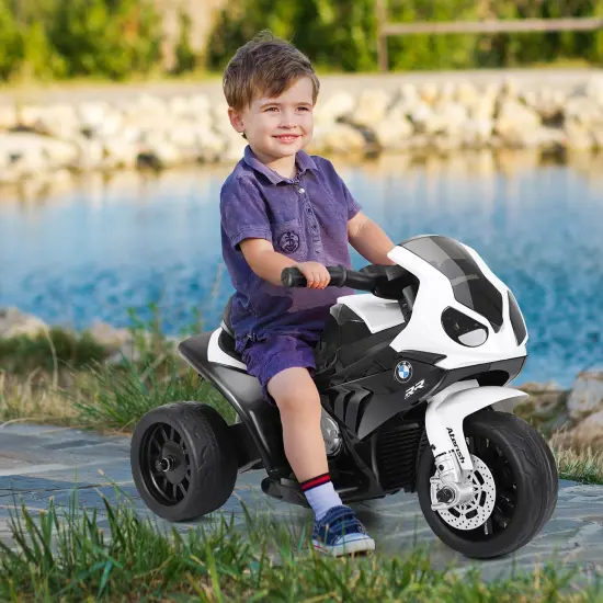6V Kids 3 Wheels Riding Electric Motorcycle with Music and Headlights Perfect for Birthday or Christmas Black {2}