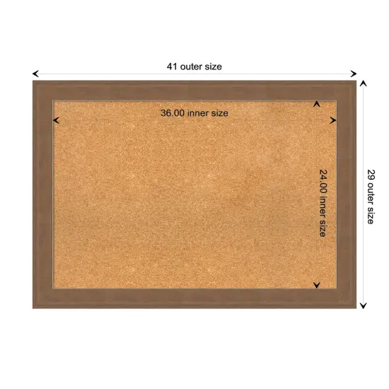 Alta Framed Corkboard, Natural Cork Alta Medium Brown {3}
