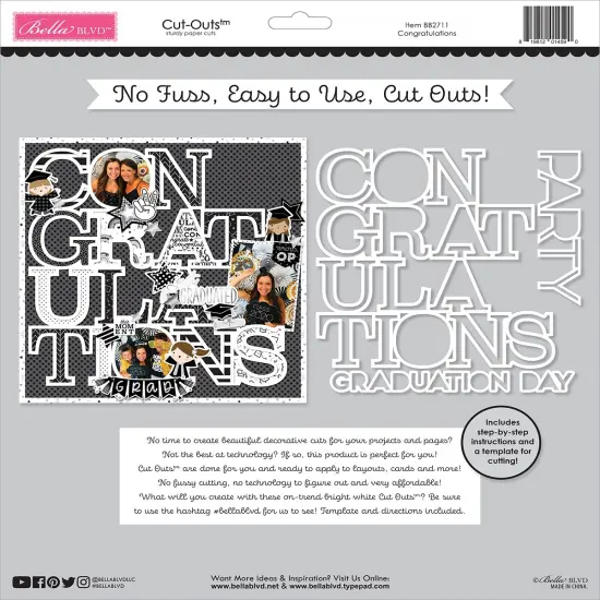 Bella Blvd Cap & Gown Cut-Outs-Congratulations {1}