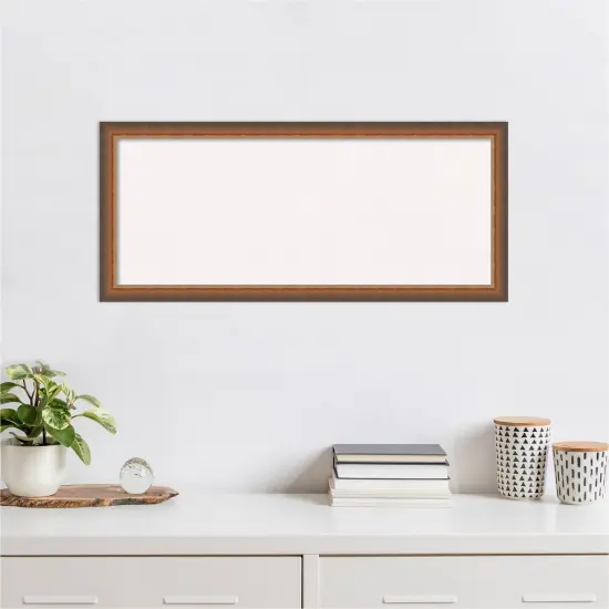 Two Tone Wood Framed Corkboard, White Cork Bronze Copper {4}