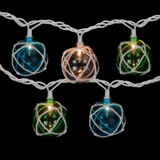 Northlight Multi-Color Globe Christmas Light Set- Clear Lights - 6ft White Wire - 10ct {4}