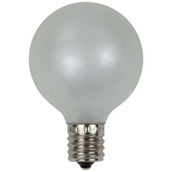 Northlight Pack of 10 Pearl White G50 Globe Replacement Christmas Bulbs {4}