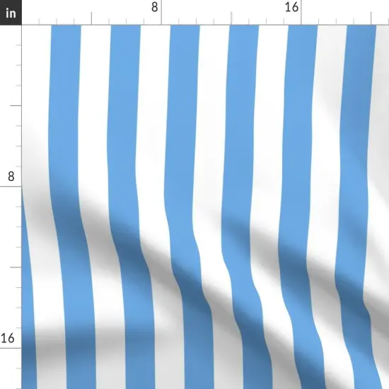 Various Fabrics by the Yard or Fat Quarter Coastal Beach Blue White Cabana Hut Tent Stripes Retro Large Scale Custom Printed Fabric by Spoonflower {2}