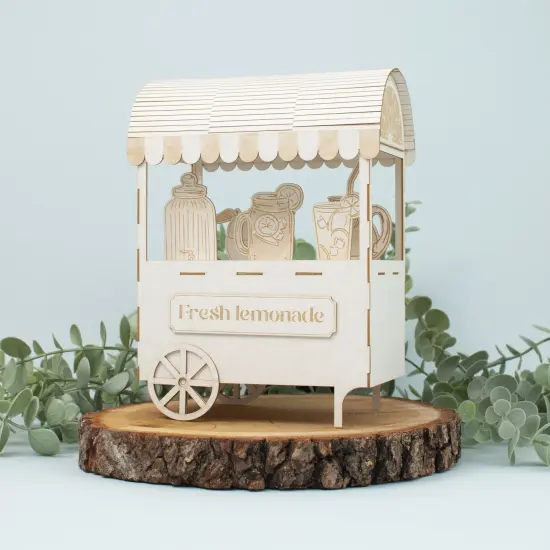 Fresh Lemonade Light Chipboard 3D Base 12"X12"-Lemonade Cart {2}