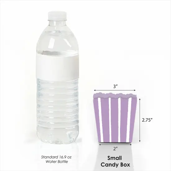 Big Dot of Happiness Purple Stripes - Party Mini Favor Boxes - Simple Party Treat Candy Boxes - Set of 12 {6}