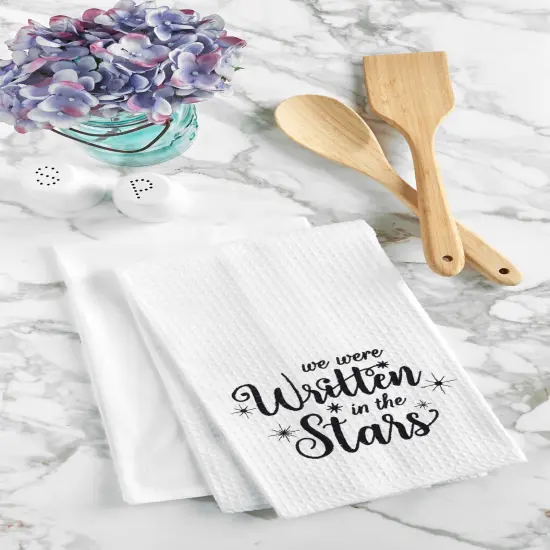 Written In The Star's Embroidered Waffle Weave Cotton Kitchen Towel {3}