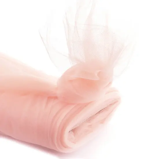 54" Tulle Fabric Bolt Blush Pink {1}