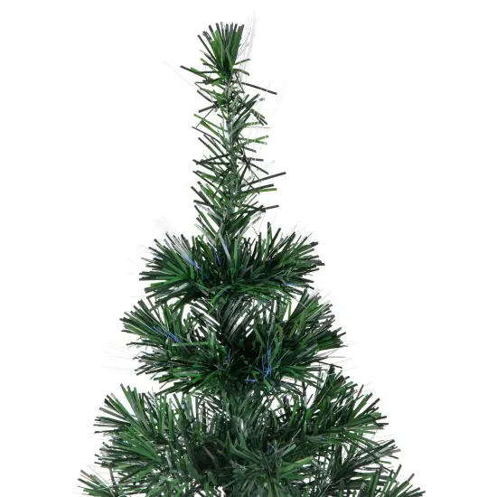 Northlight Pre-Lit Medium Multi-Color Fiber Optic Pine Christmas Tree - 6' Green {5}