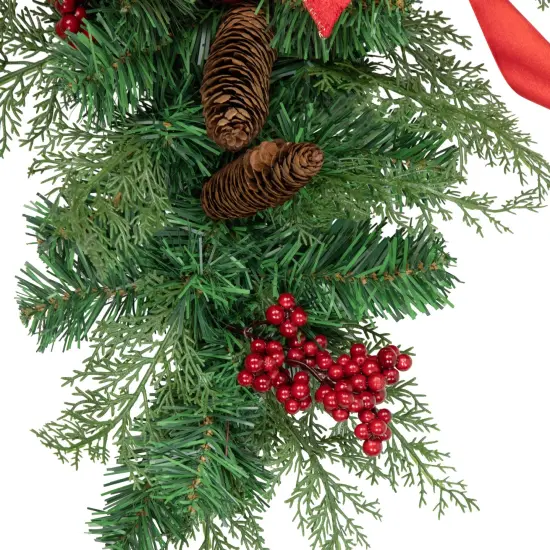 Northlight Set of 2 Mixed Cedar and Pine Christmas Chair Back Swags Green {7}