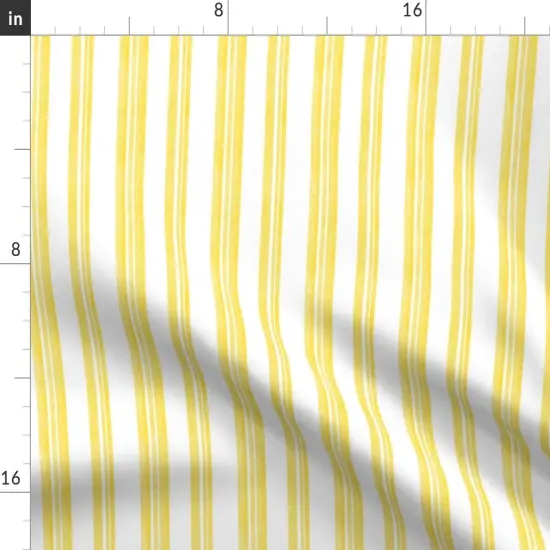 Various Fabrics by the Yard or Fat Quarter Yellow Painted Stripe Contemporary Limon Modern Coastal Summer Sunny Happy Large Scale Custom Printed Fabric by Spoonflower {2}