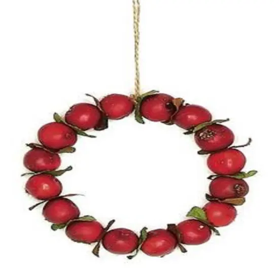 Select Artificials 4.5" Red Crab Apple Autumn Harvest Christmas Wreath Ornament {1}