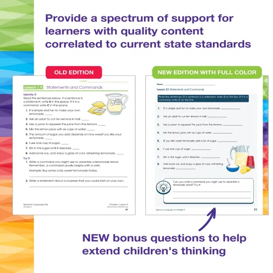 Spectrum Language Arts 3rd Grade Workbooks, ELA Activity Book for Kids Ages 8-9, Parts of Speech, Sentence Structure, English Grammar, Vocabulary, Spelling and More, Classroom or Homeschool Curriculum {3}