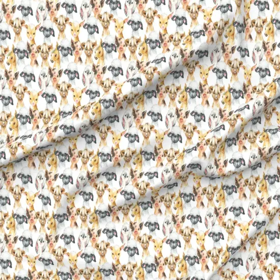 Various Fabrics by the Yard or Fat Quarter Animals Lamb Highland Cow Scottish Custom Printed Fabric by Spoonflower {6}