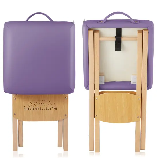 Saloniture Wood Folding Massage Stool with Carrying Case {3}