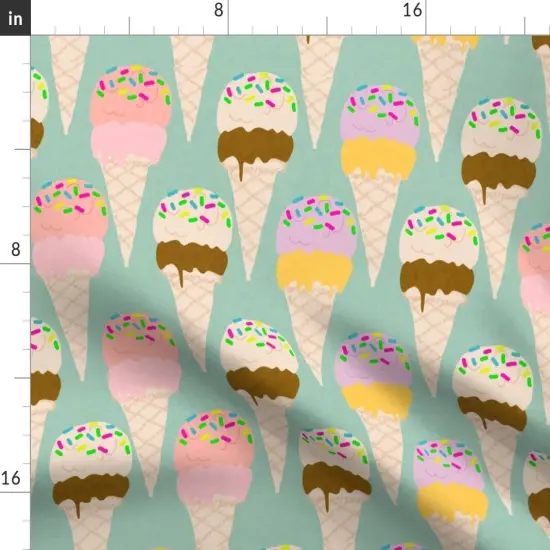 Various Fabrics by the Yard or Fat Quarter Whimsical Colorful Food Summer Sweets Custom Printed Fabric by Spoonflower {2}