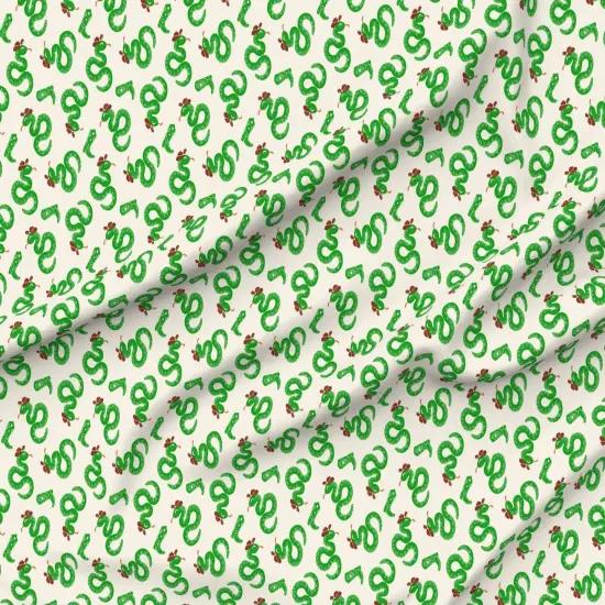 Various Fabrics by the Yard or Fat Quarter Whimsical Western Snakes Cowboy Hat Cute Desert Southwest Green Custom Printed Fabric by Spoonflower {6}