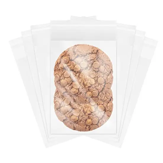 200 Pieces 5''x 7'' Clear Resealable Cello/Cellophane Good for Bakery,Adhesive Treat, Candle, Soap, Cookie Poly Bags {2}