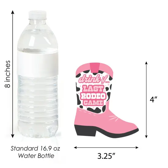 Big Dot of Happiness Drink If Game - Last Rodeo - Pink Cowgirl Bachelorette Party Game - 24 Count {4}