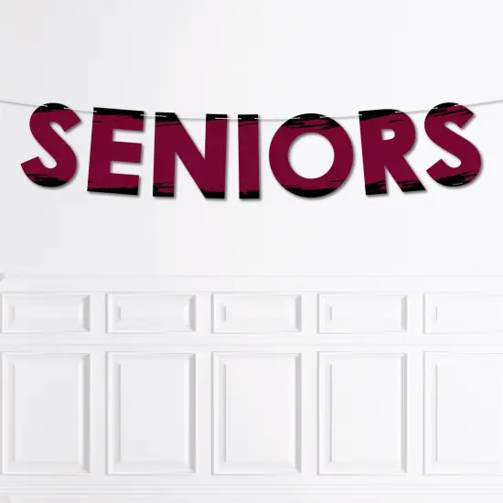 Big Dot of Happiness Maroon Senior Night - High School Sports and Graduation Party Decorations - Seniors - Outdoor Letter Banner {1}