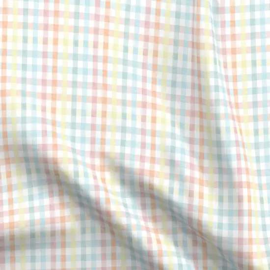 Various Fabrics by the Yard or Fat Quarter Easter Plaid Spring Pastel Gingham Check Rainbow Custom Printed Fabric by Spoonflower {5}