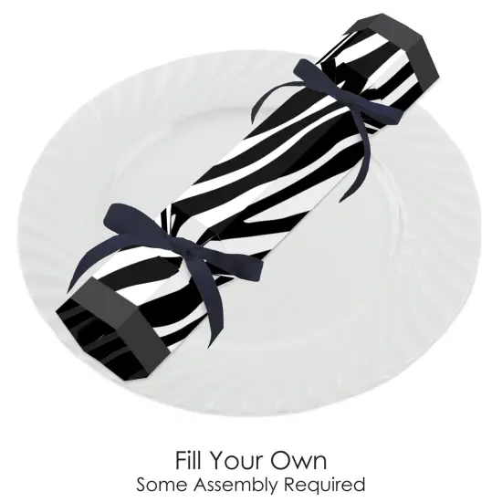 Big Dot of Happiness Zebra Print - No Snap Safari Party Table Favors - DIY Cracker Boxes - Set of 12 {3}