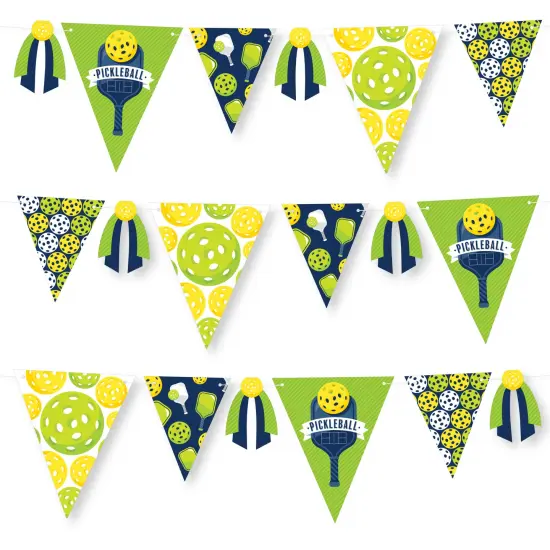 Big Dot of Happiness Let's Rally - Pickleball - DIY Birthday or Retirement Party Pennant Garland Decoration - Triangle Banner - 30 Pieces {1}