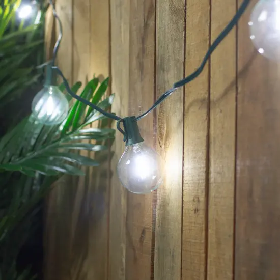 Northlight LED G50 Globe Christmas String Lights - Pure White - 10' Green Wire - 10ct {3}